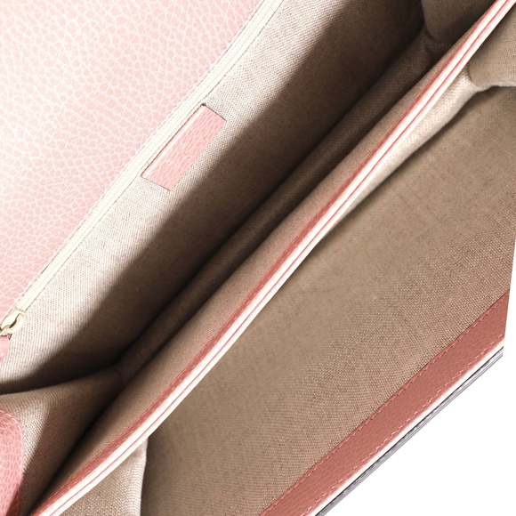 Gucci Soft Pink Dollar Calfskin Interlocking GG Shoulder Bag - Picture 7 of 8
